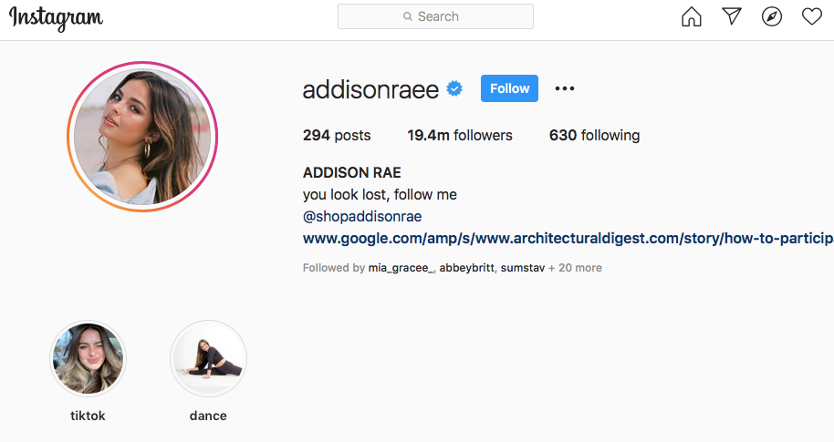 Does addison rae have a only fans