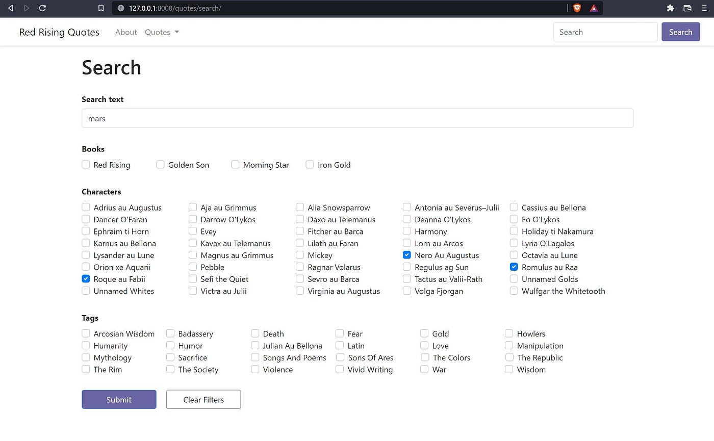 Django-crispy-forms: Clean Horizontal Multiple Choice Fields | by Matt  Bancroft | Medium