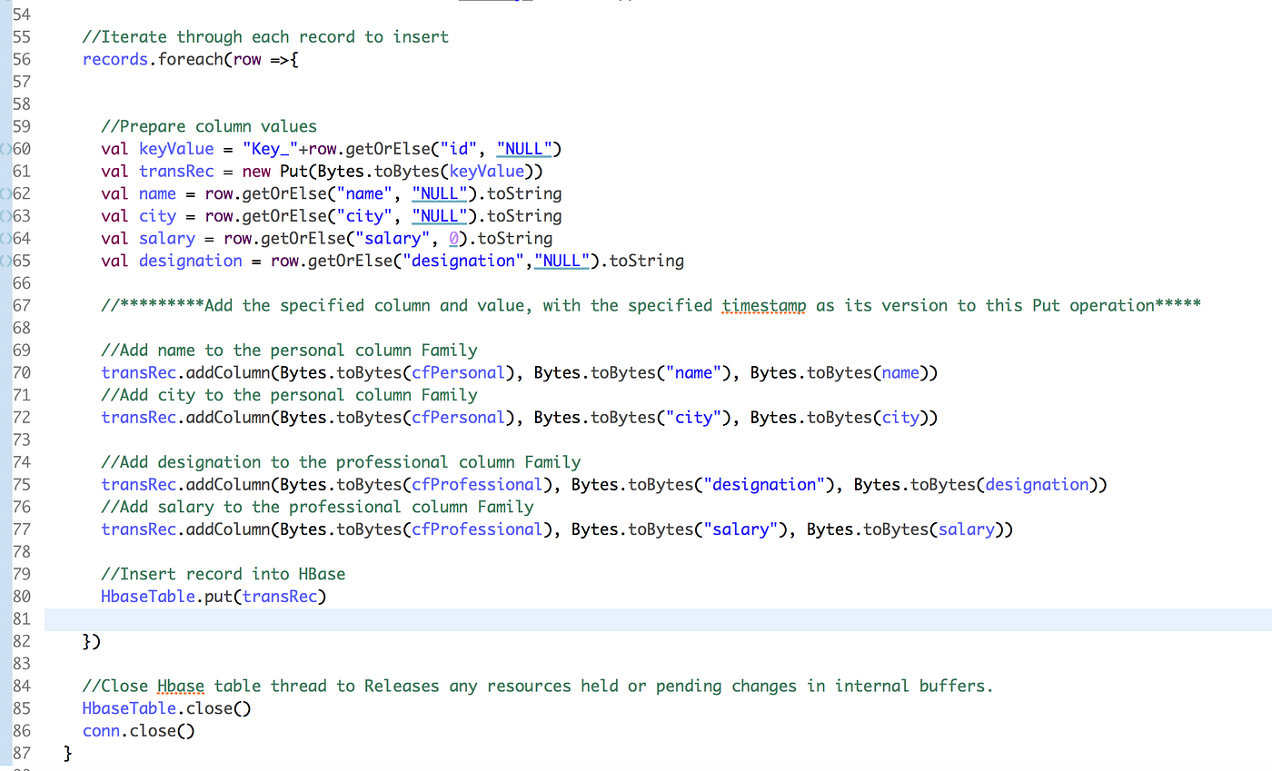How to create Spark Dataframe on HBase table. by Thomas Thomas Medium