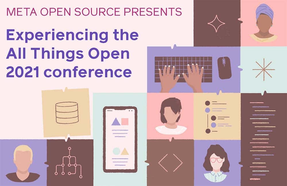 A collage of tech and people images with the header “Meta Open Source Presents” and a subtitle with the name of this post