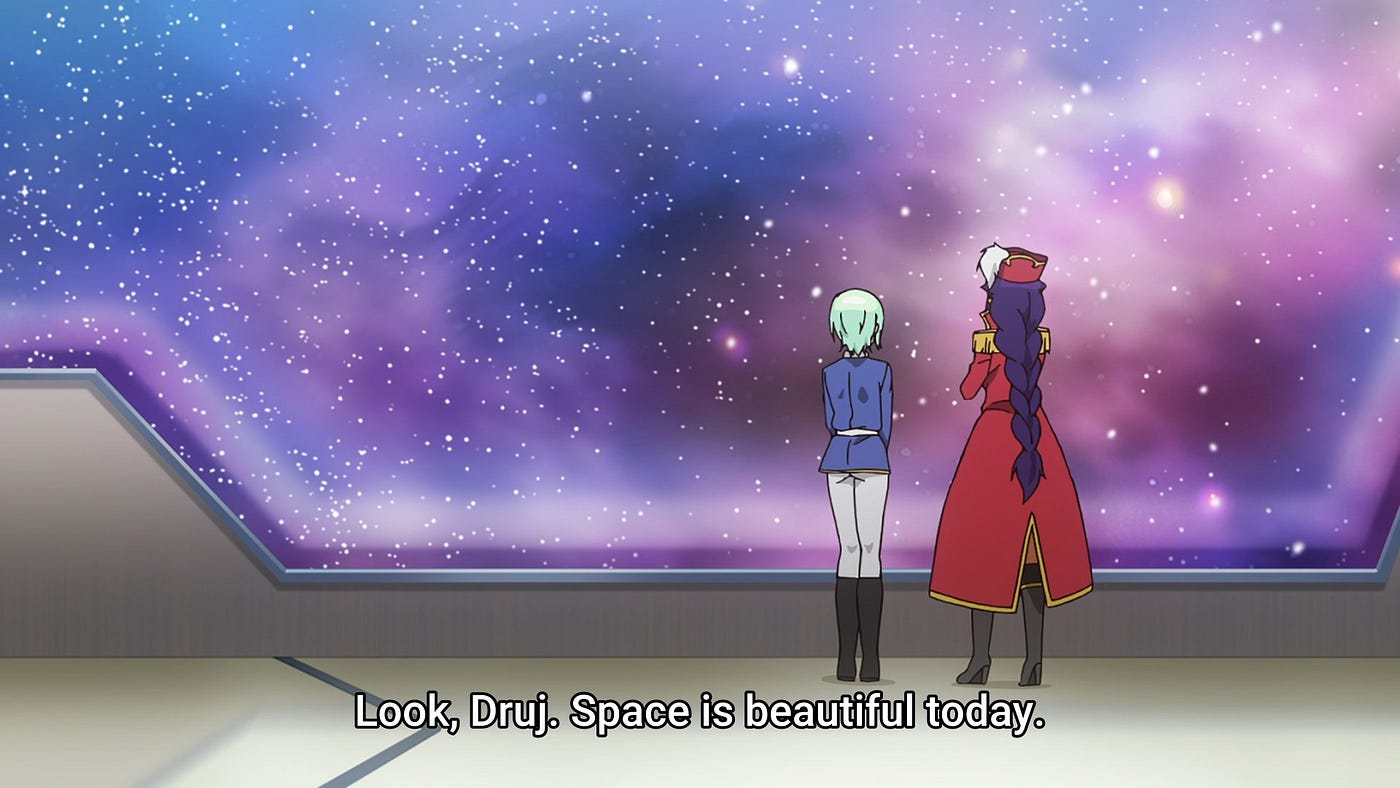 Episode 3 animation of a “Jahy in space” omake (extra scene) from the books