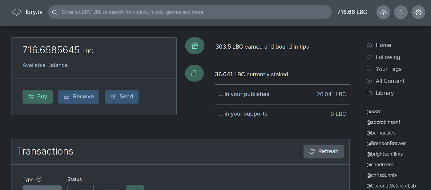 How to Manage Your LBRY.tv Wallet?