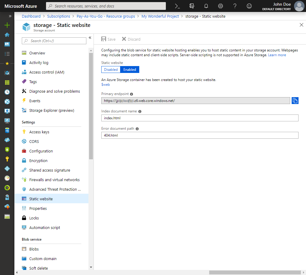 Automating Your Deployment Using GitLab & Azure Storage Static site