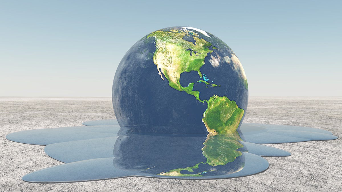 Image of the world melting