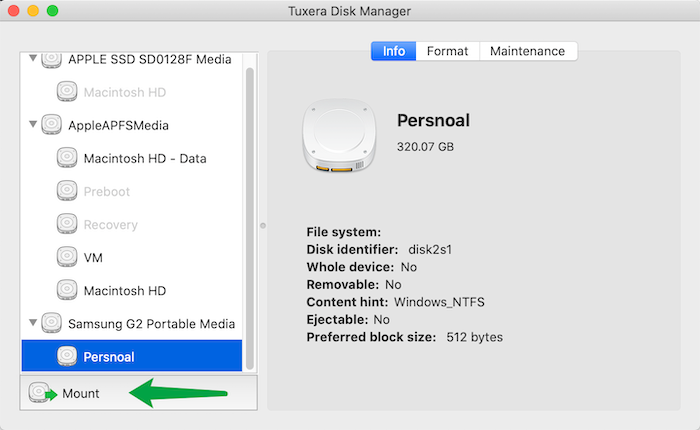 mount ntfs mac os x