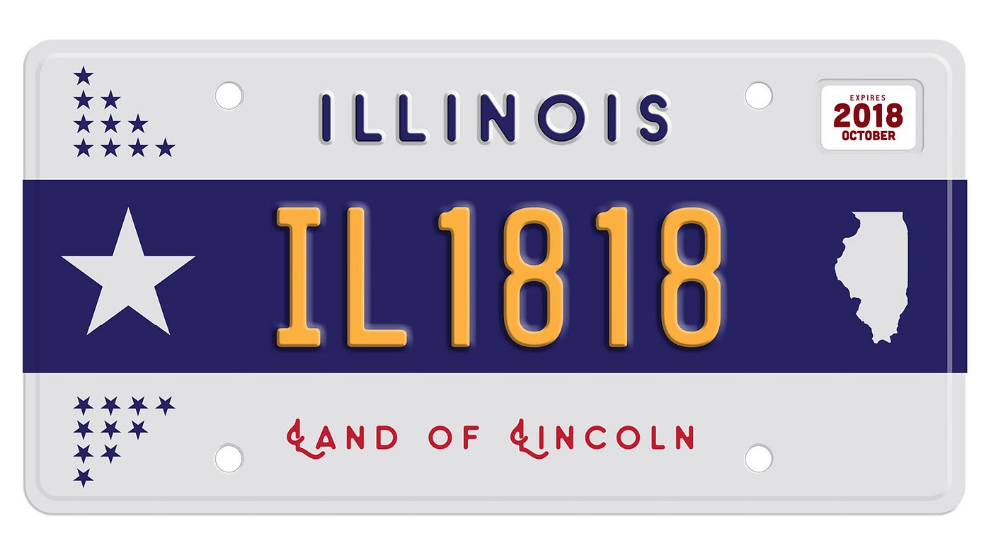 Illinois has the single worst license plate in the country. by Luke