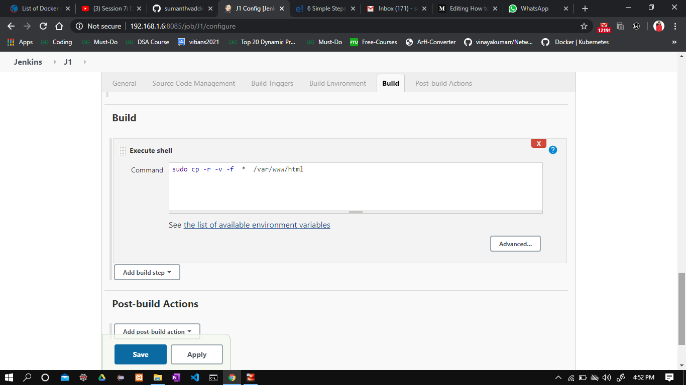 How to build Jenkins automation server from a docker image by Sumanth Reddy Medium