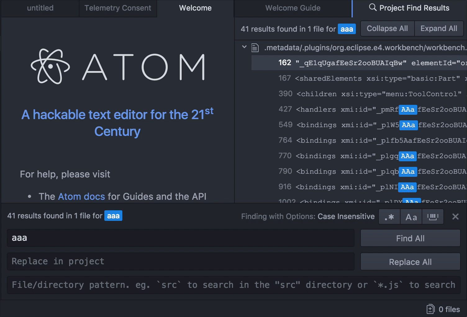 Atom上での検索と置換について Atomのファイルやプロジェにおけるテキストの検索と置換は 非常に簡単にできます By Kazunori Kamiya Medium