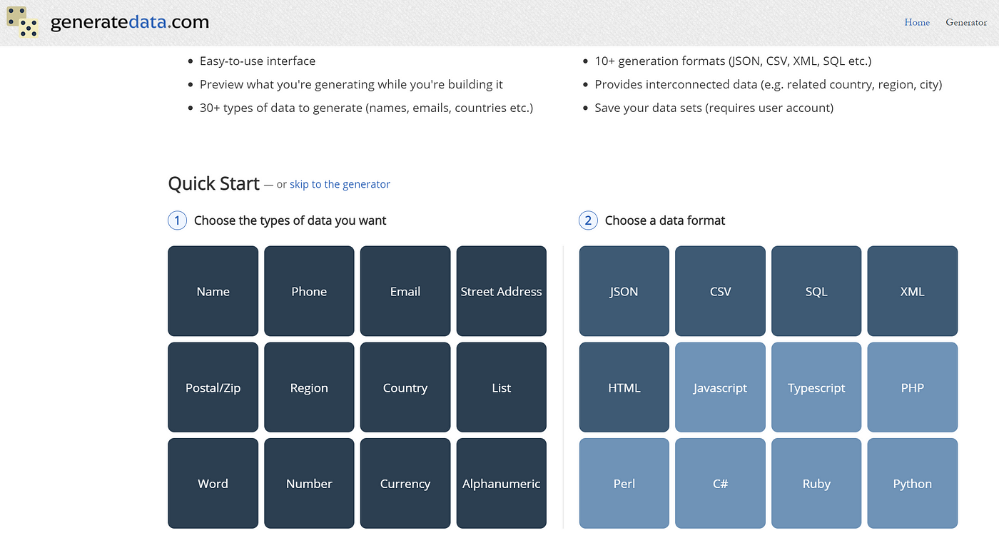 Free Resources for Generating Realistic Fake Data | by Kenneth Leung |  Towards Data Science