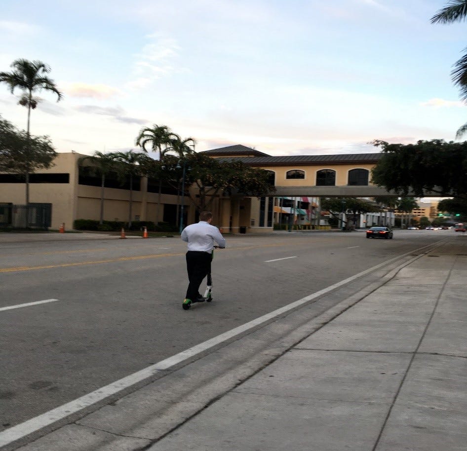 In Fort Lauderdale, EScooters Providing Environmental, TimeSaving