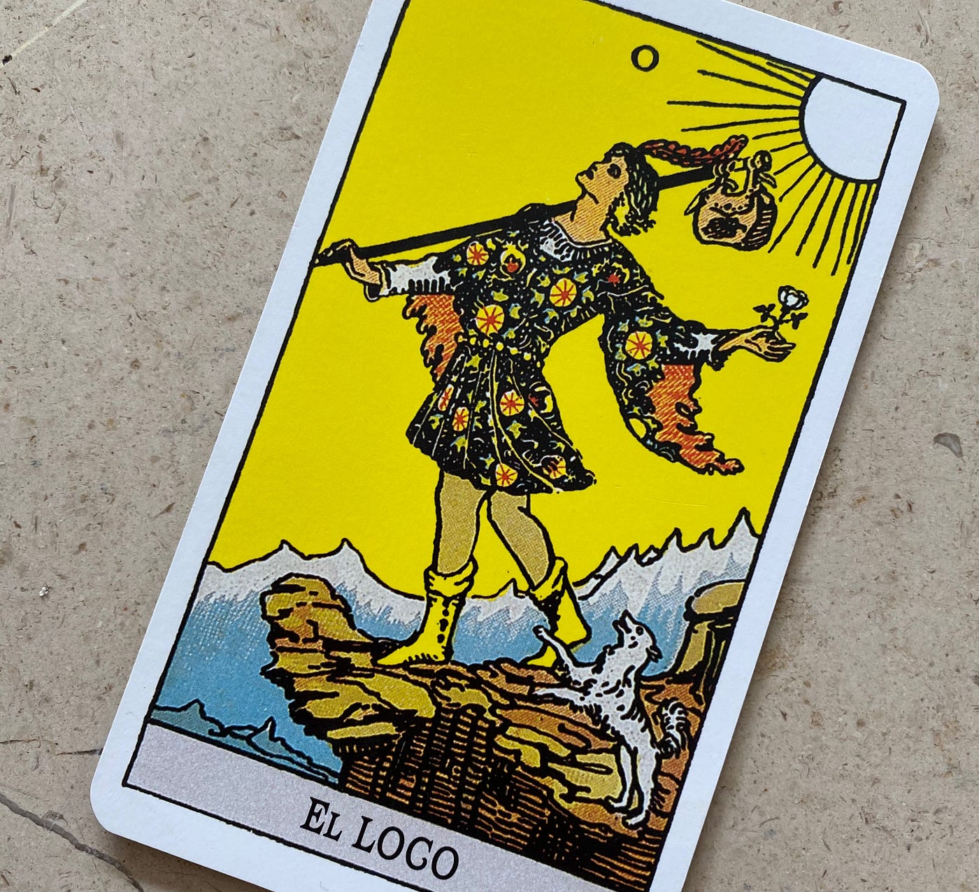 The Fool — Rider-Waite tarot deck
