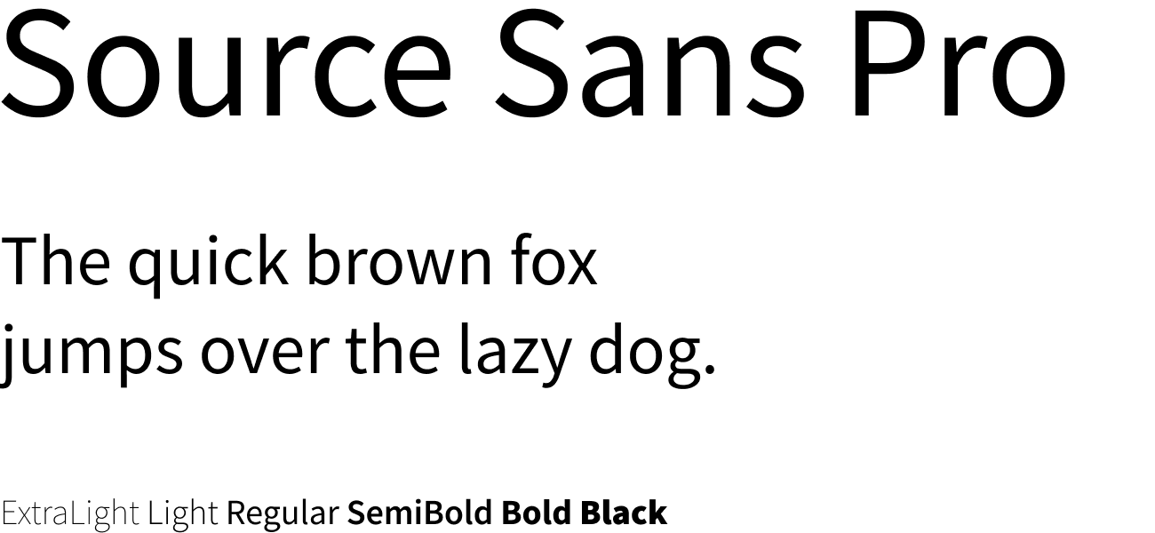 An example of Source Sans Pro font.