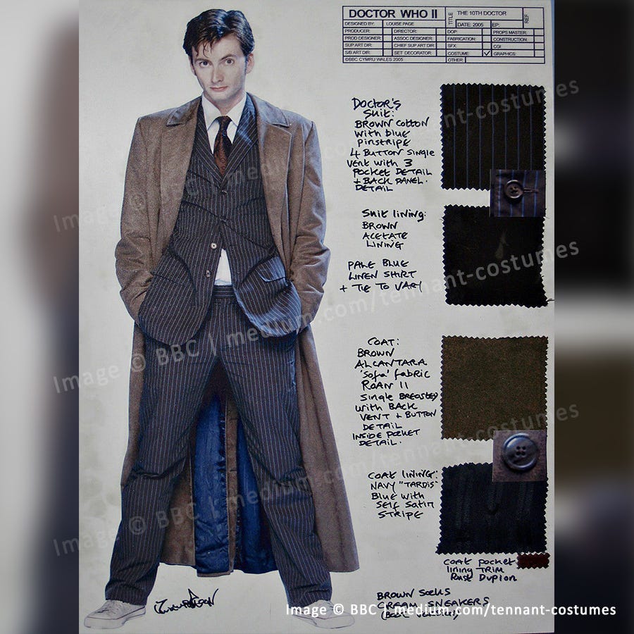 Designing the Doctor. How Louise Page put together an iconic… | by Will  Brooks | Tennant Costumes | Medium
