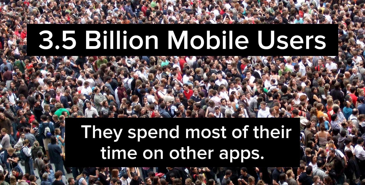 Massive crowd. 3.5 billion mobile users.