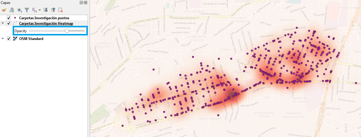 Crea en QGIS un mapa de calor (heatmap) | by GEOScéntricos | Medium