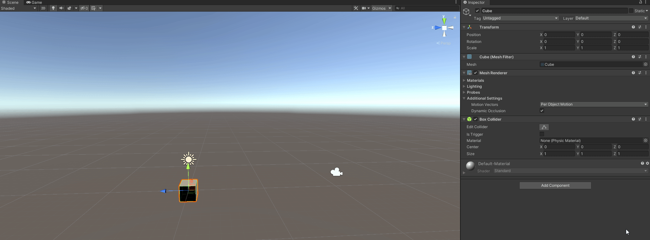 Create a GameObjects and applying materials | by Matteo Lo Piccolo | Medium
