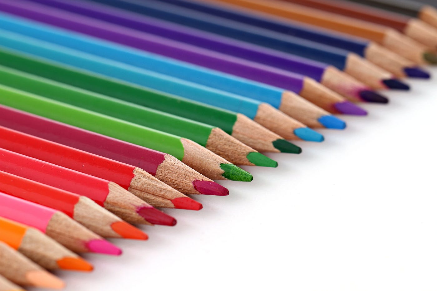 rainbow colored pencils