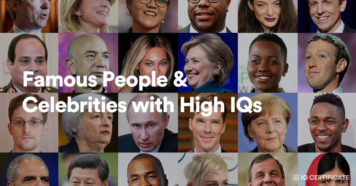 Famous People & Celebrities with High IQs