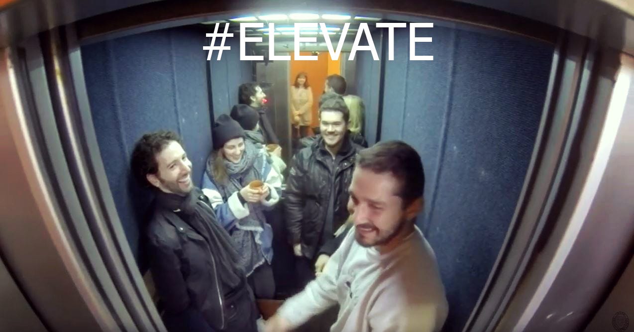 I Was Stuck In An Elevator With Shia Labeouf And This Is What Happened By Slava Polonski Phd Medium