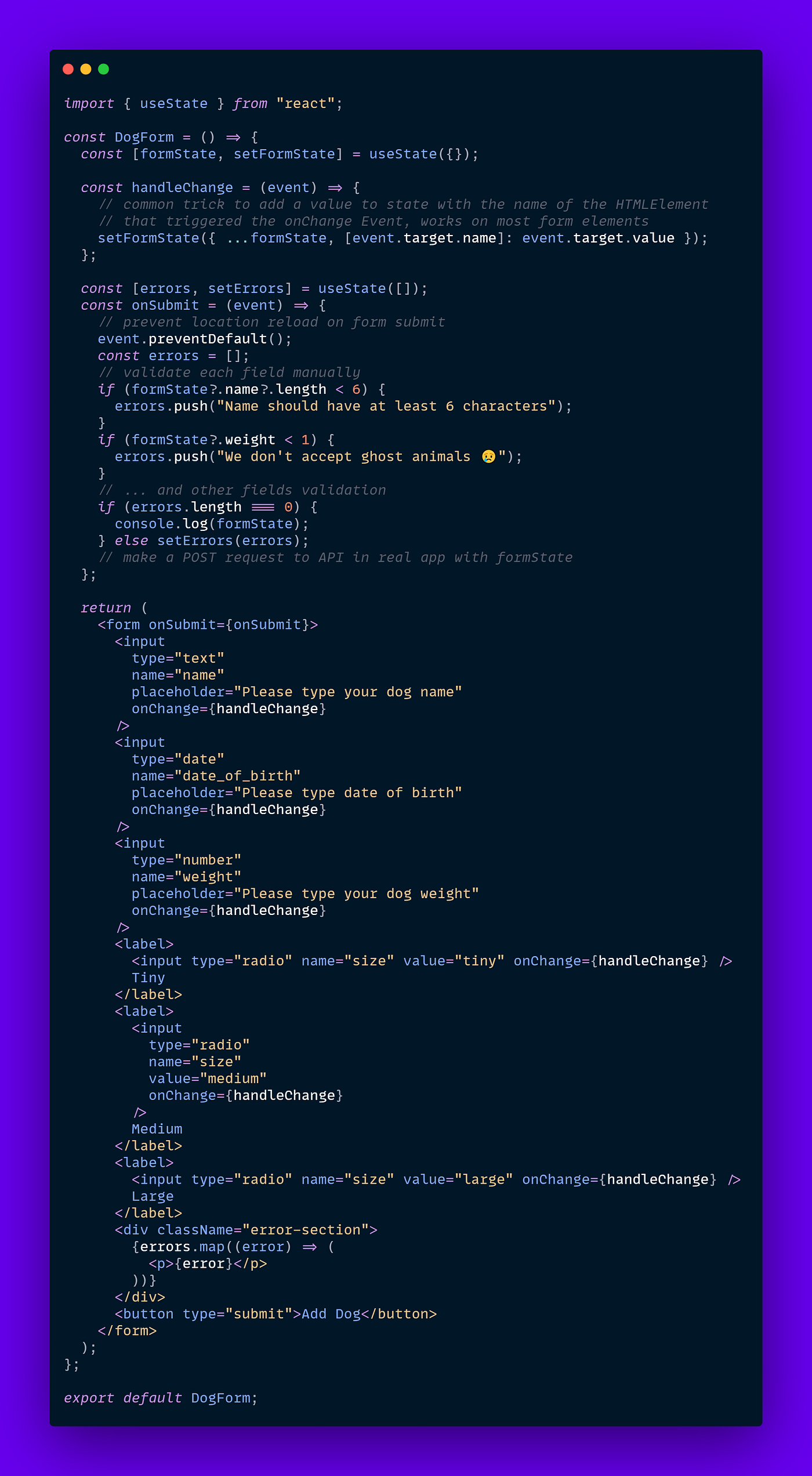 Handle Forms Like A Pro in React. React Hook Form Guide — Intro | by Alex  Streza | JavaScript in Plain English
