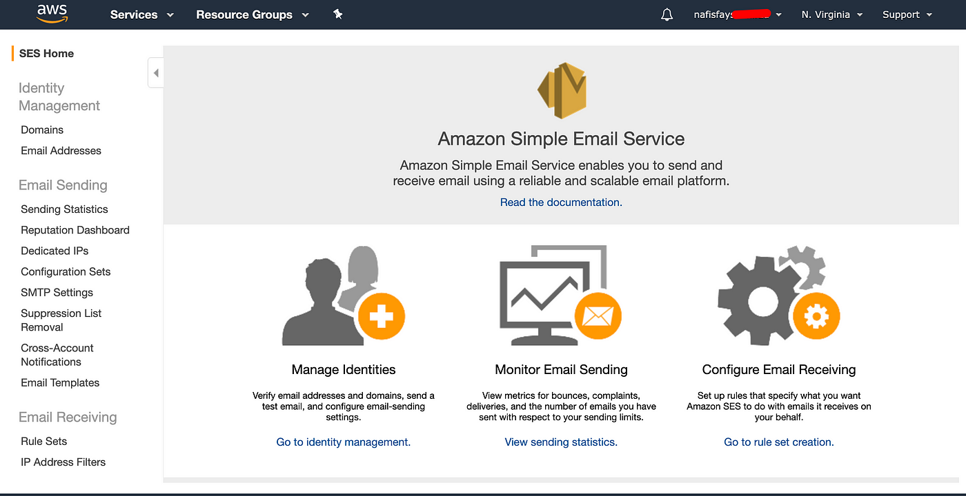How To Send An Email Using Amazon Simple Email Service (SES) Part-(1 of 3)  | by Nafis Faysal | Codephilics | Medium