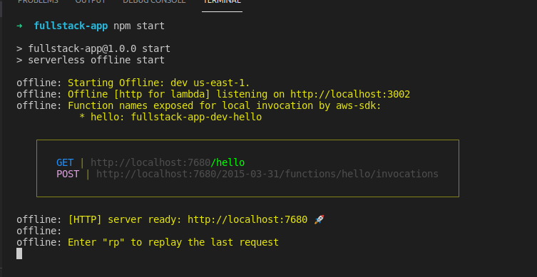 npm serverless-offline npm serverless-offline