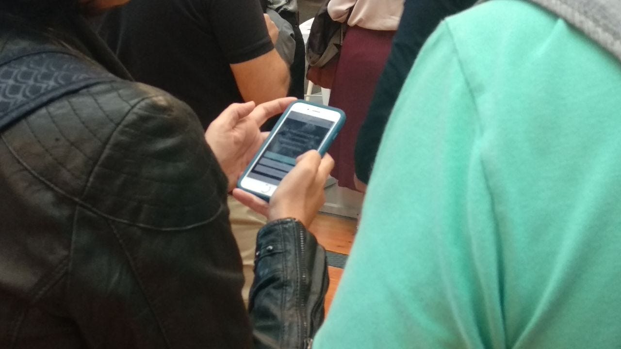 A person using the game on their mobile.