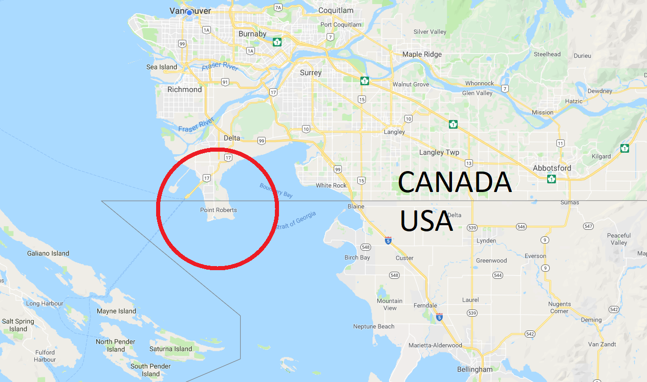 Point Roberts Washington Map The Piece Of America We All Forgot By Ian Alton Medium