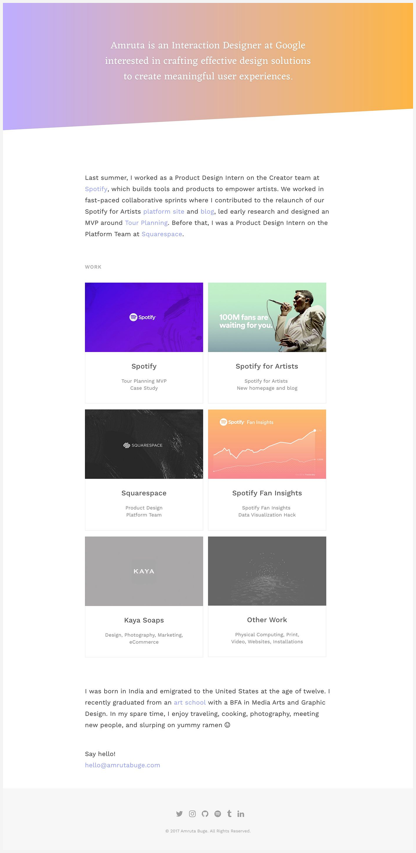 8 Brilliant Portfolios from Spotify Product Designers | by bestfolios.com |  Bestfolios | Medium