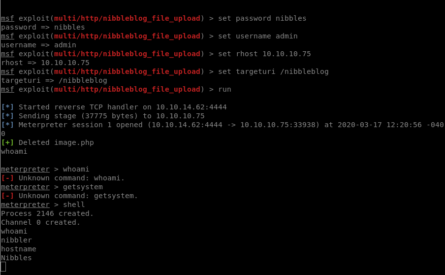 HackTheBoxNibblesWalkthrough. Target Machine Nibble; 10.10.10.75