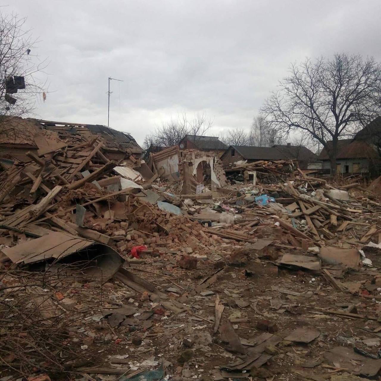 Ruins that used to be Svitlana`s house