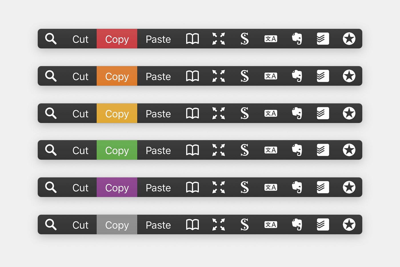 A screenshot of Popclip in action