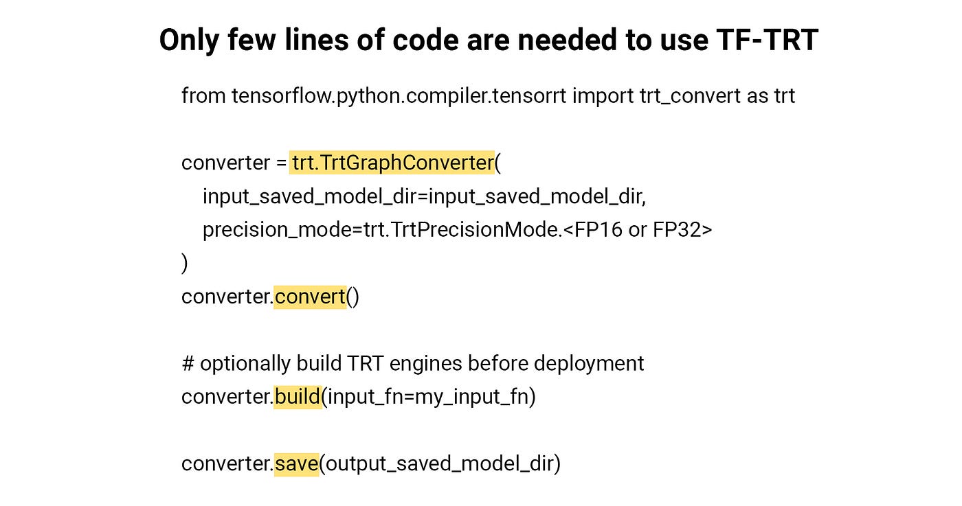 NVIDIA TensorRT Platform for HighPerformance DL Inference Product AI