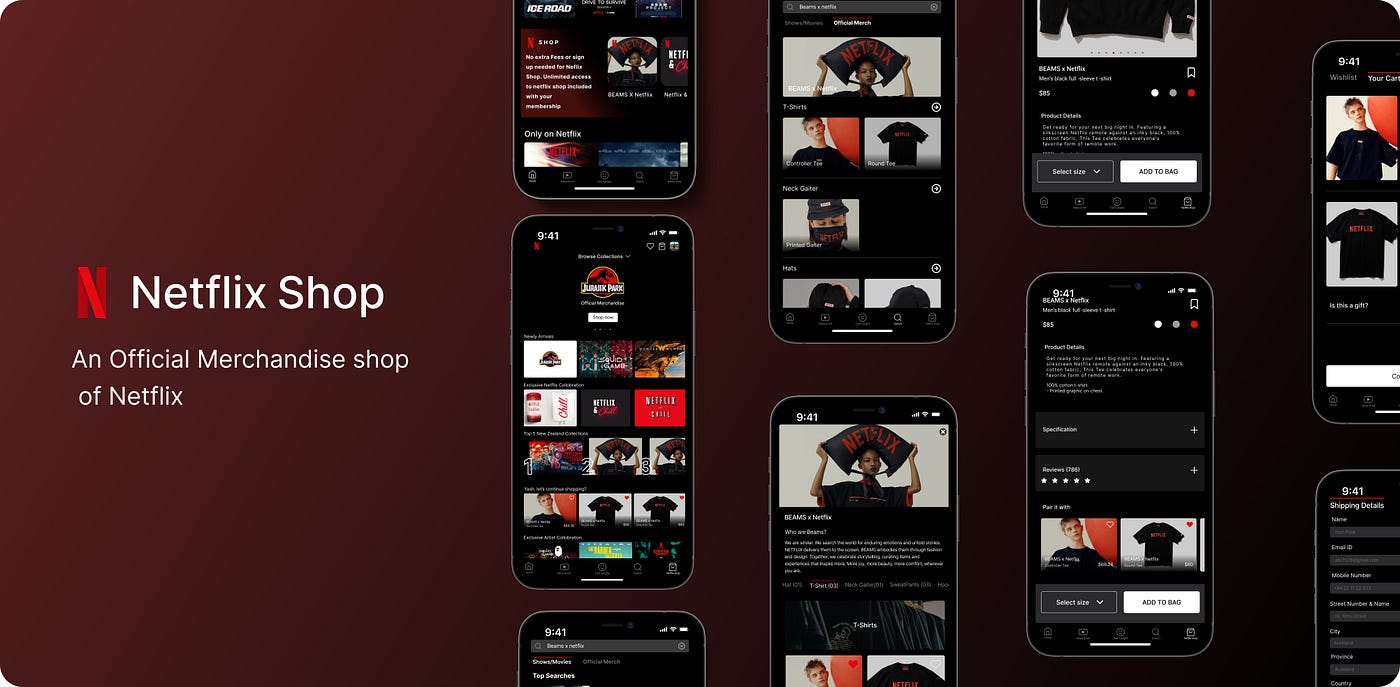 Expanding Netflix vertical: Integration of Netflix shop into App. | by Yash  Patel | Muzli - Design Inspiration