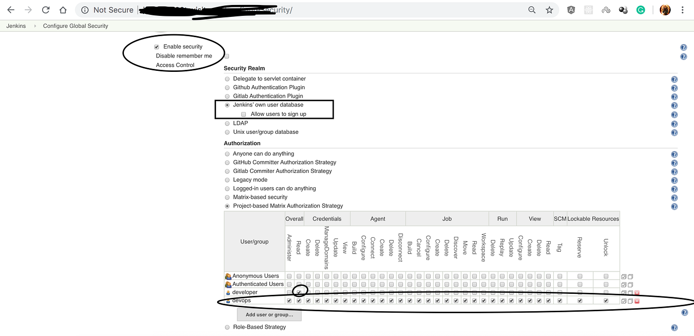 Jenkins Matrix Authorization Strategy — How to grant job permissions