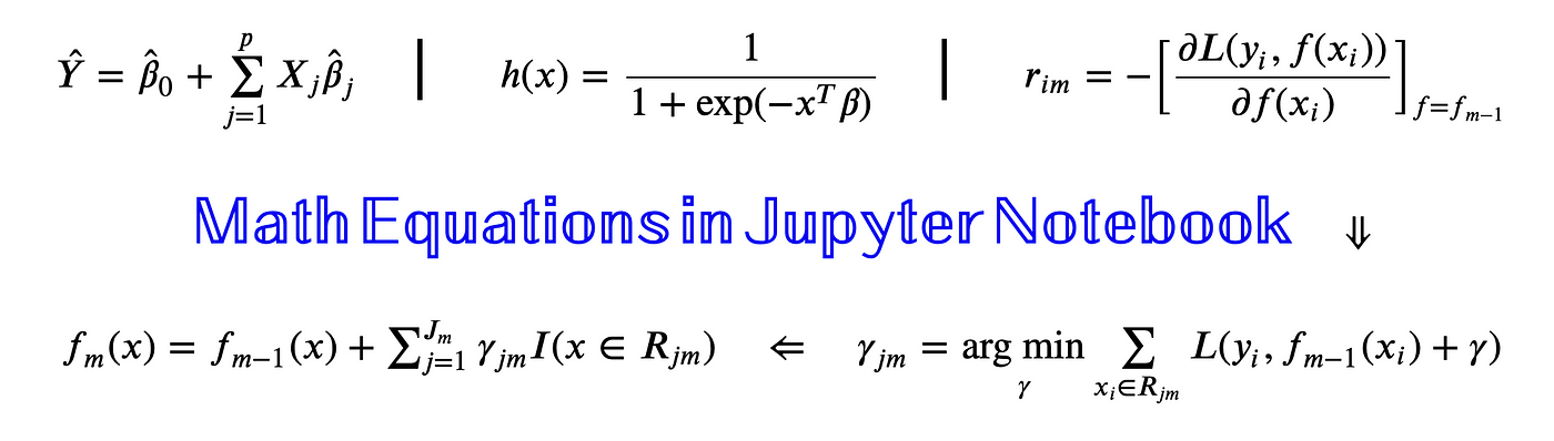 Writing Math Equations on Jupyter Notebook