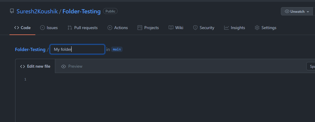 How To Create a folder in a GitHub Repository??? | by SURESH KANNA | Medium
