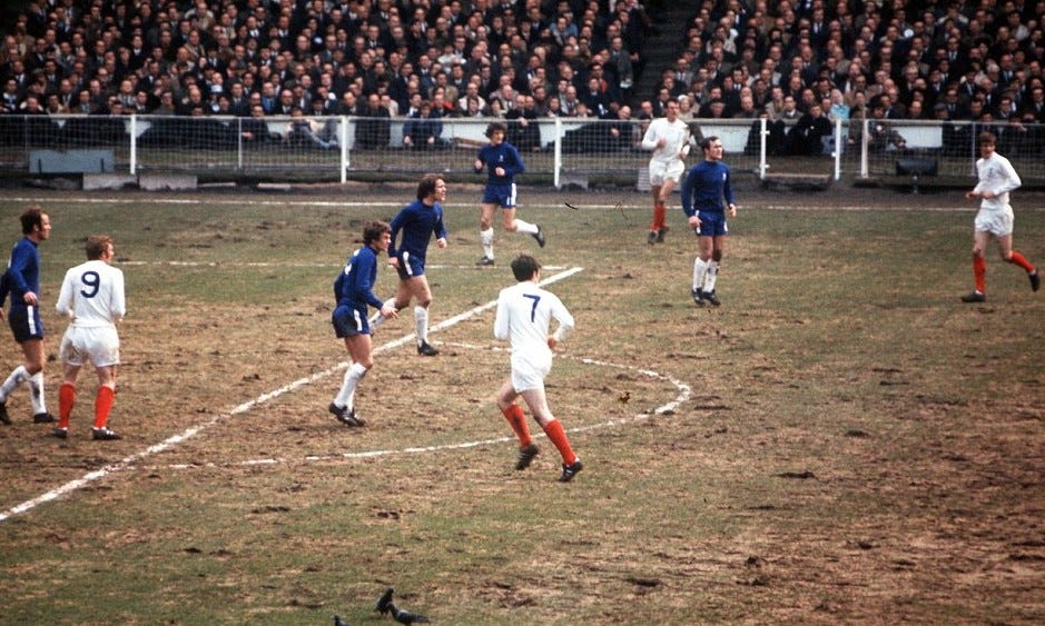 From Chelsea vs. Leeds in 1970 during the FA Cup final. Photograph: Bob Thomas/Getty Images