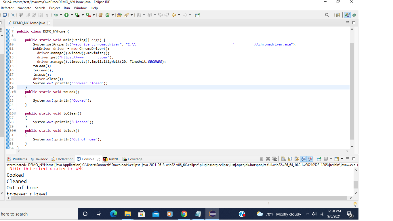 My attempt to show a glimpse of Page Object Model in Selenium using ...