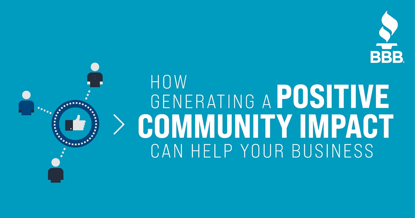 How Generating a Positive Community Impact Can Help Your Business Title Image with a community business icon