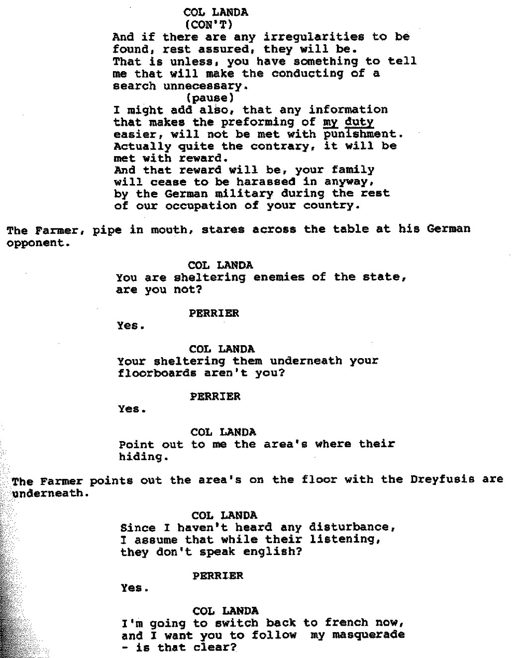 Great Scene “Inglourious Basterds” Go Into The Story