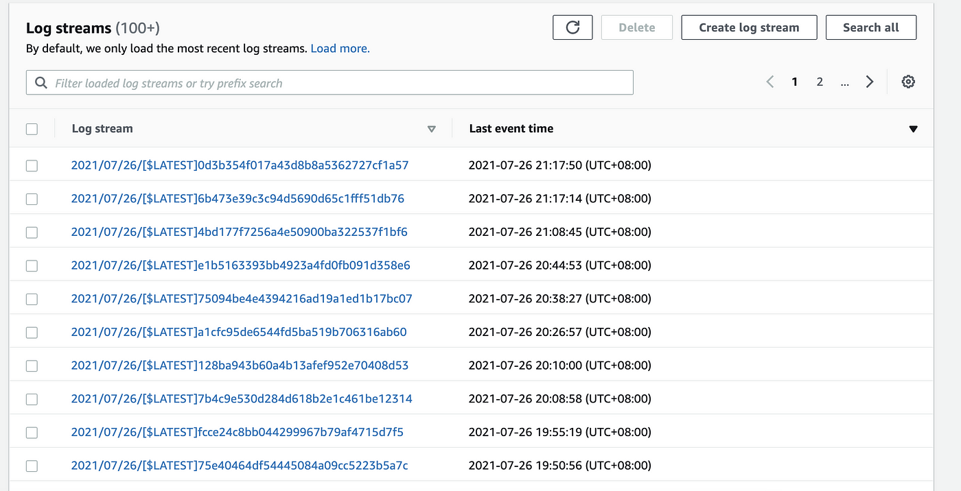 aws cloudwatch logs
