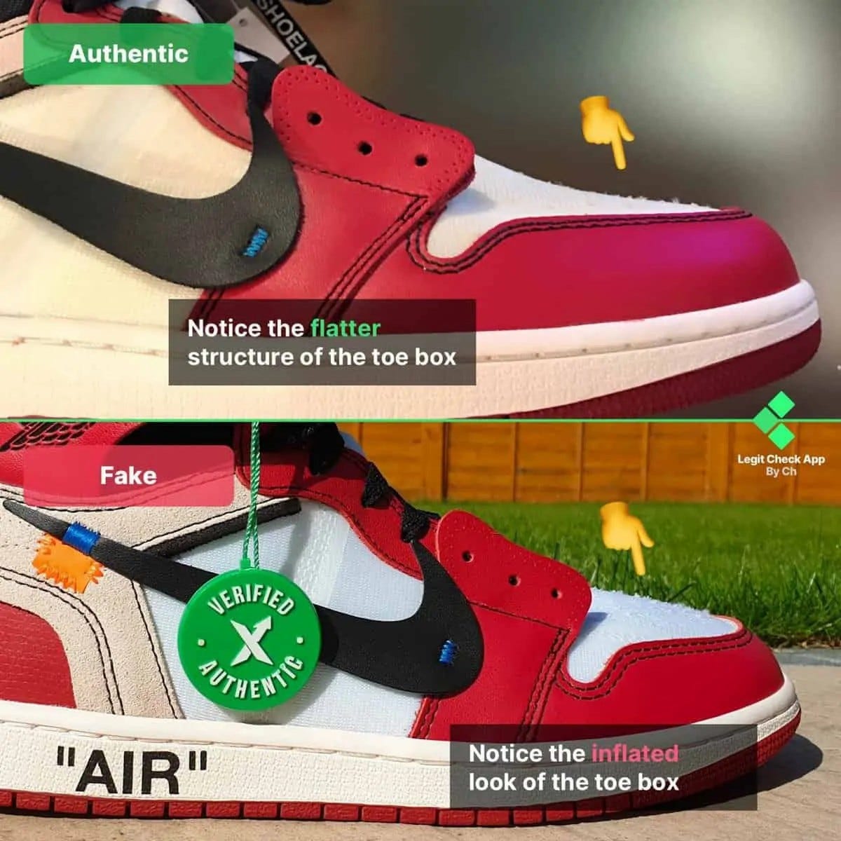 How To Spot Fake Off-White Air Jordan 1 Chicago — Real Vs Fake OW AJ1 OG |  by Legit Check By Ch | Medium