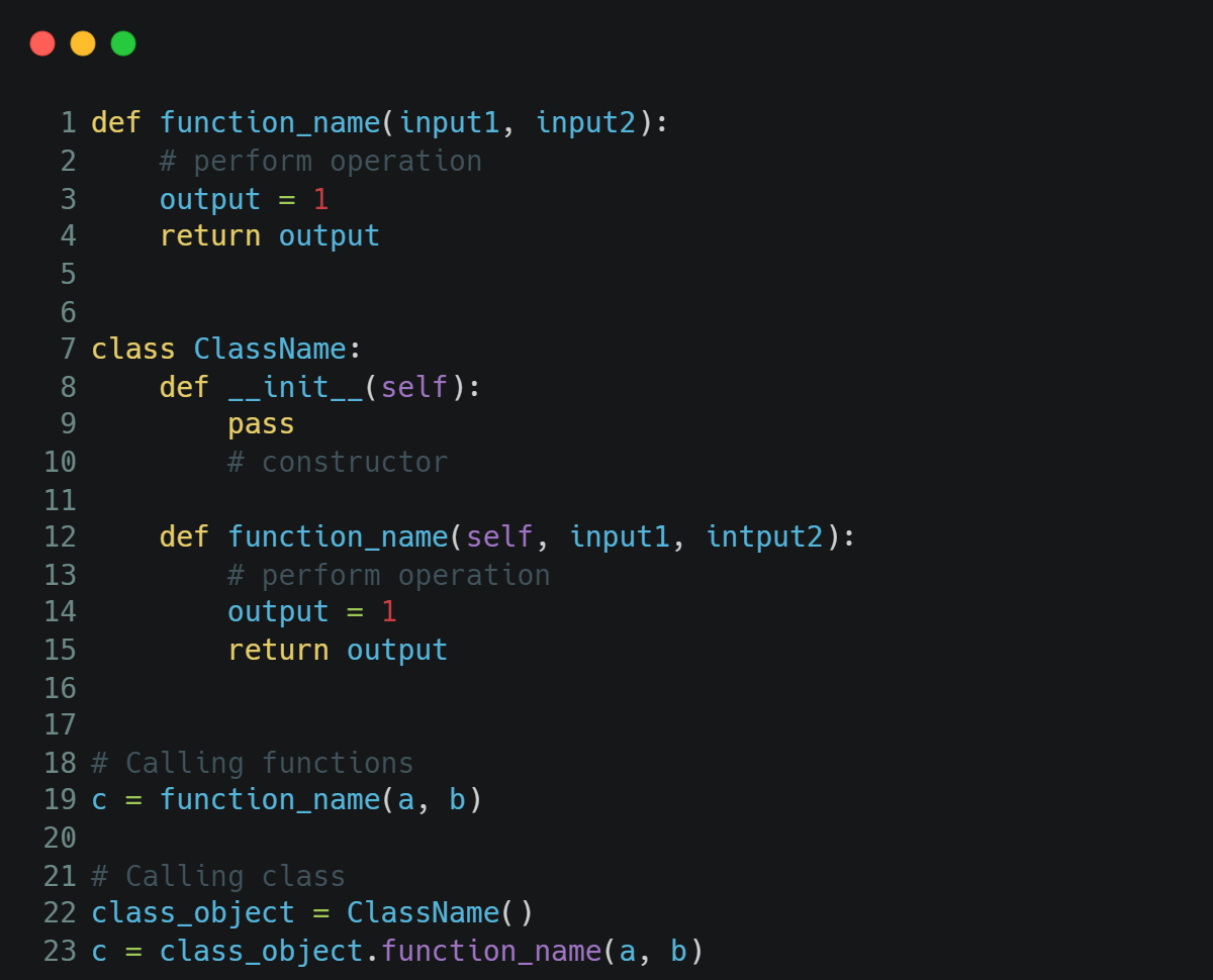 Gambar 6: Fungsi dan Kelas di Python — Gambar oleh penulis