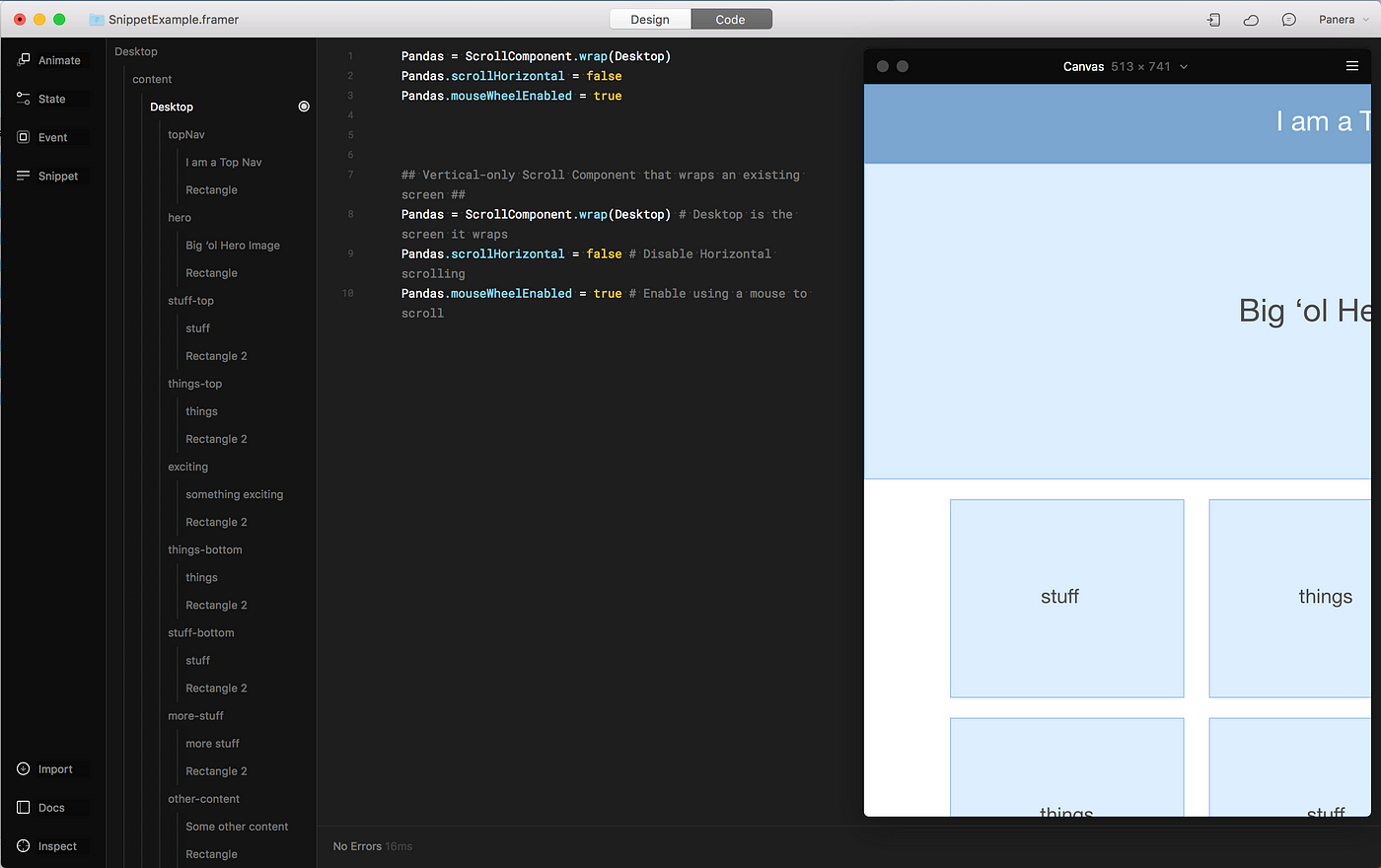 How to Make a Code Snippet in Framer Studio | by Sarah McDermott | Medium