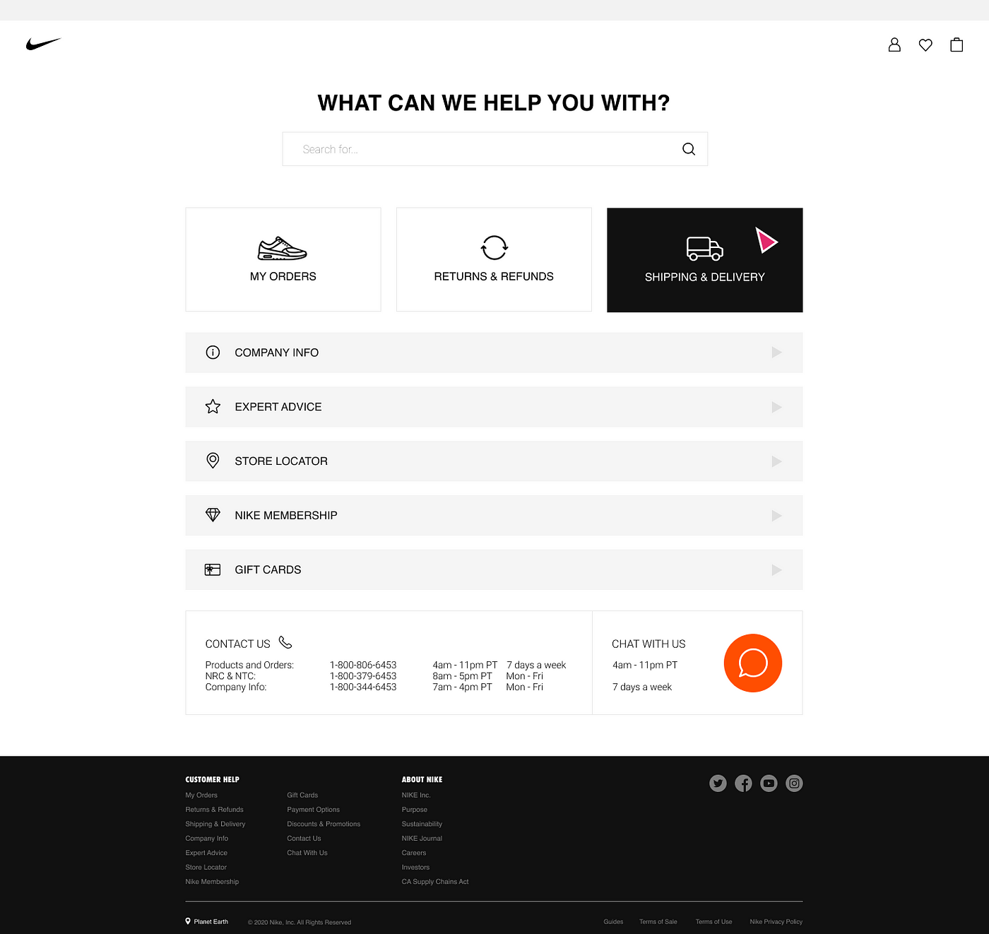 Case study: nike.com's customer support page redesign | by Alessandra  Betenheuser | Bootcamp