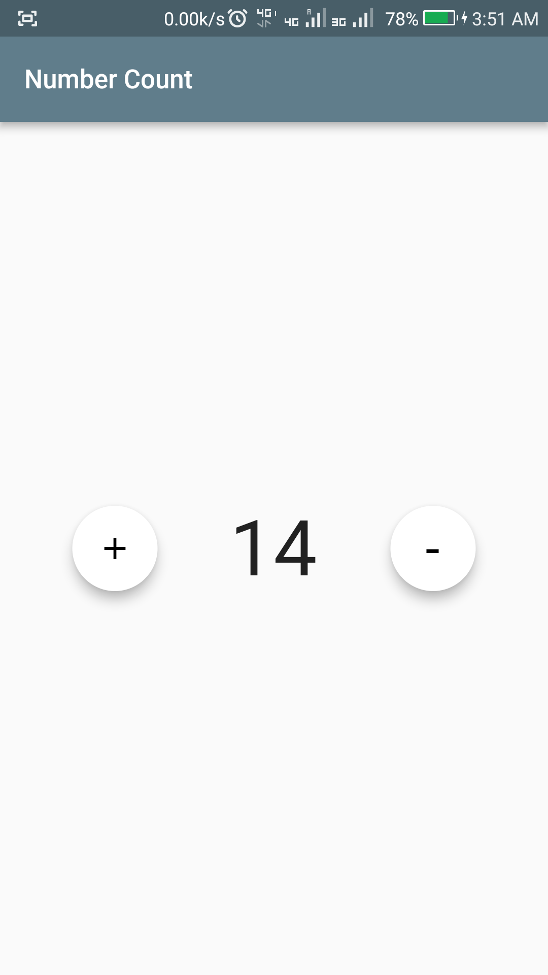 Flutter, Number Counter app. We created simple flutter app. This app
