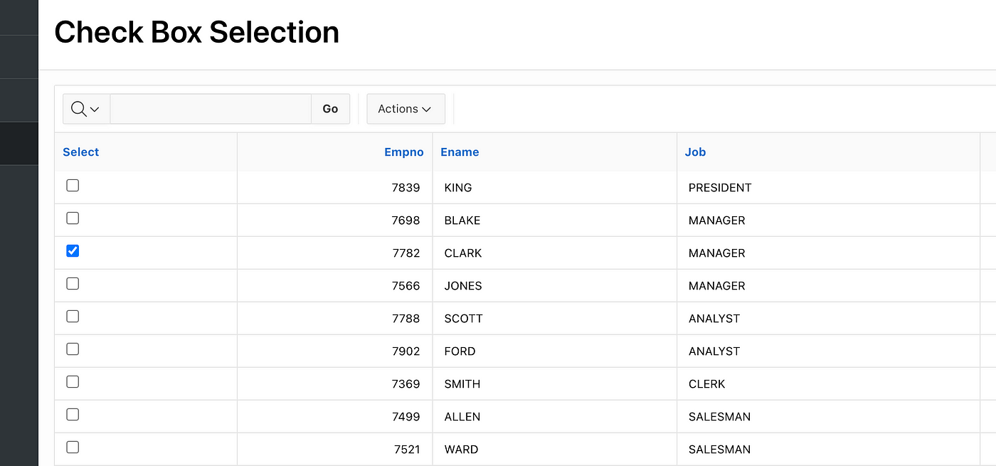How to control Check Box in Interactive Report (Allow One Selection of ...