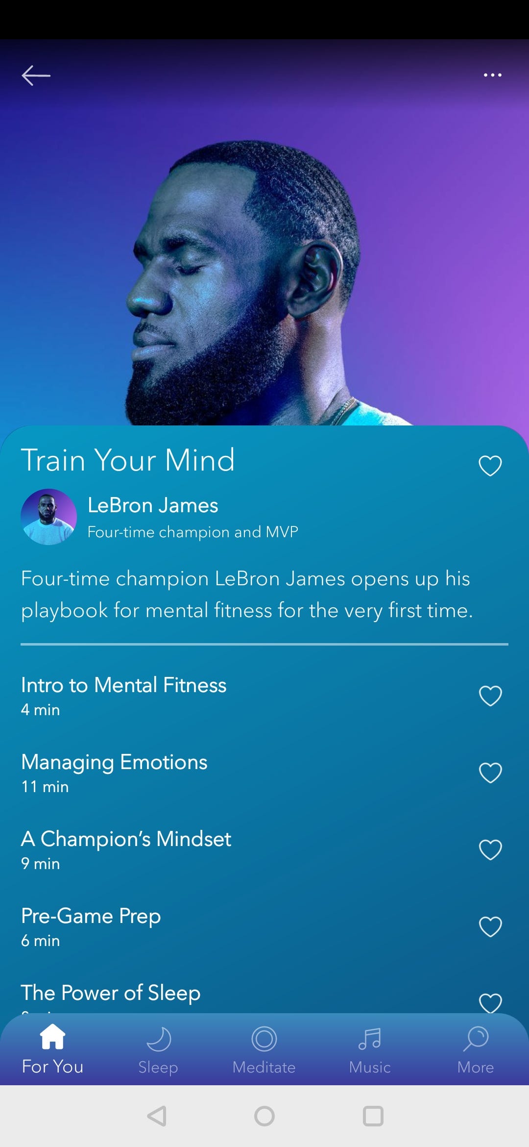 calm lebron james