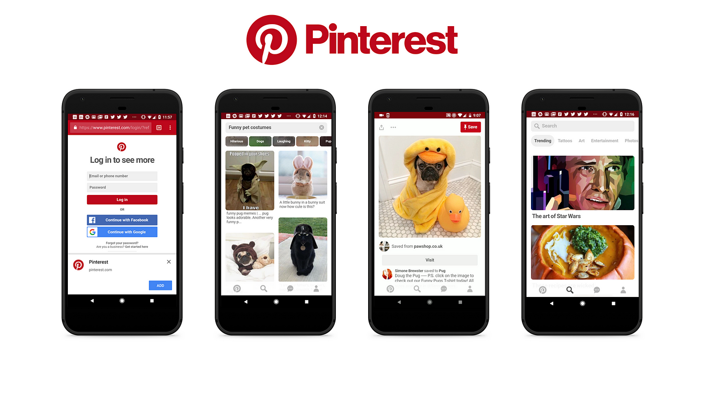 A Pinterest Progressive Web App Performance Case Study | by Addy Osmani |  Dev Channel | Medium